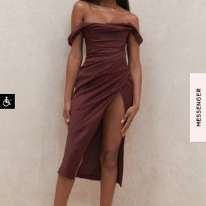 Beautiful rich brown/dark wine HOUSE OF CB dress